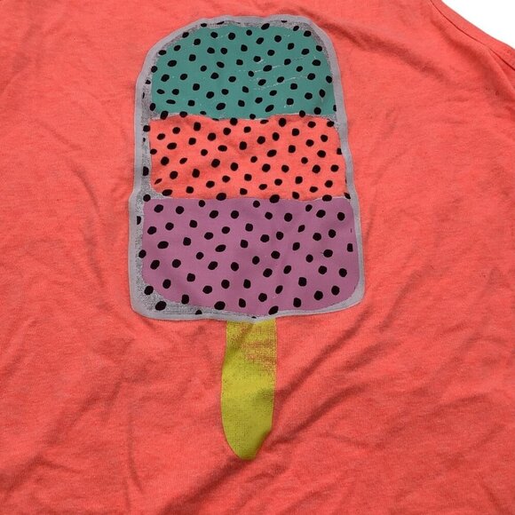 Popsicle Tank Top Girls Sleeveless Multicolor Size M 7/8 Ice Cream Graphic - Picture 12 of 13